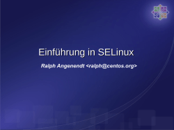 Einf&uuml;hrung in SELinux