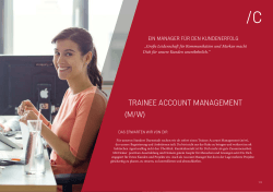 trainee account management (m/w)
