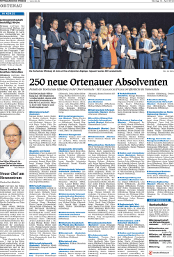 Die Namensliste der Ortenauer Absolventen.