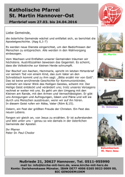 downloaden - Katholische Pfarrgemeinde St. Martin, Hannover-Ost