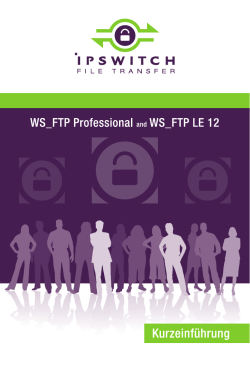 Ipswitch WS_FTP Professional 12.4 und LE 12.4 Erste Schritte