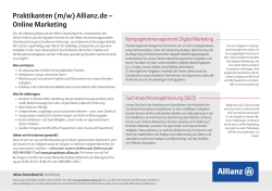 Praktikanten (m/w) Allianz.de – Online Marketing