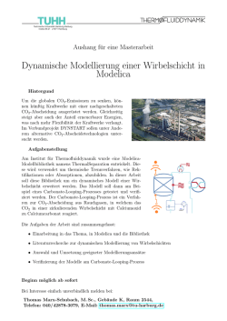 Dynamische Modellierung einer Wirbelschicht in Modelica
