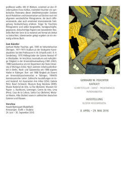 Informationsbrosch&uuml;re zur Ausstellung