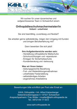 Informationen - Kahl Orthop&auml;die