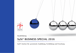 Broschüre SySt Business Special 2016