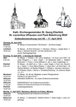 Gottesdienstordnung - ww.sankt-georg