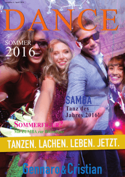 Kursprogramm Sommer 2016 - Tanzschule Freiburg Gennaro