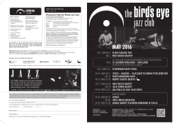 Programm als PDF - Bird`s Eye Jazz Club