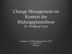 Change Management im Kontext der