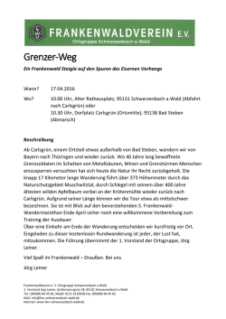 Grenzer-Weg - Frankenwaldverein Schwarzenbach a.Wald