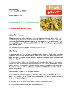 Karottensalat mit Birnen und Linsensprossen
