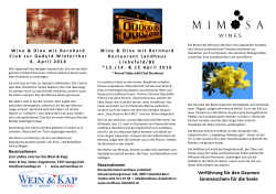 Info-Flyer - Wein & Kap