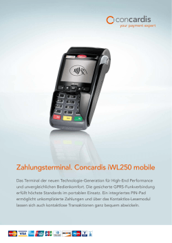 Zahlungsterminal. Concardis iWL250 mobile