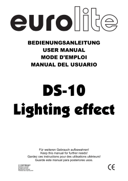 EUROLITE DS-10 User Manual (#4946)