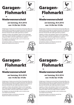 Handzetten 4 x A6 - Niederwennerscheid.de