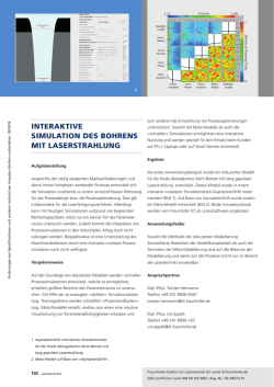interaktive simulation des bohrens mit laserstrahlung