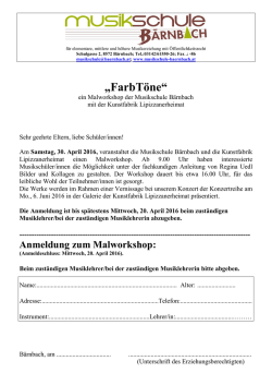 Infos hier - Musikschule B&auml;rnbach
