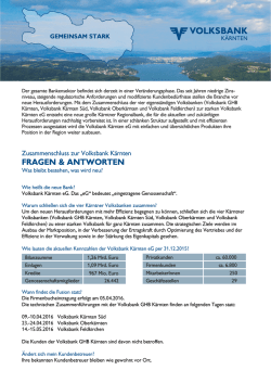 fragen & antworten - Volksbank Oberkärnten