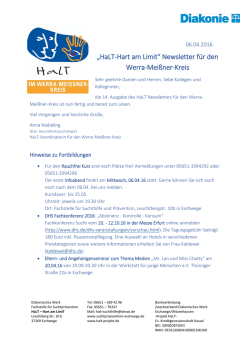 HaLT-Hart am Limit - Fachstelle f&uuml;r Suchthilfe und Pr&auml;vention