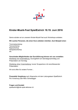 Kinder-Musik-Fest SpielEstrich 18.19. Juni 2016 - Robi-Spiel
