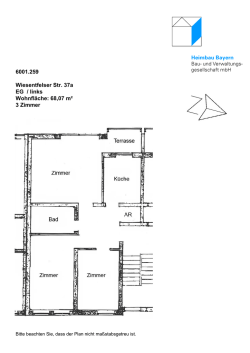 Grundriss - Heimbau Bayern