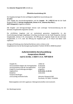 Jobcenter - Au&szlig;erbetriebliche Berufsausbildung