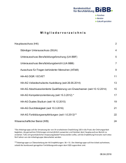 M itgliederverzeichnis