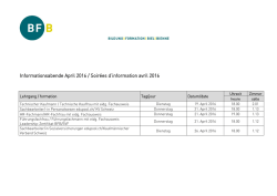 Infoabende April 2016 - BFB-Bildung Formation Biel