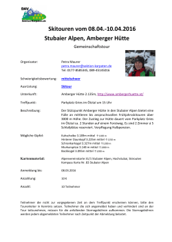 Skitouren vom 08.04.-10.04.2016 Stubaier Alpen