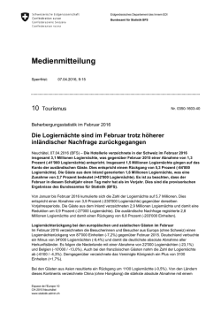 Medienmitteilung - Bundesamt für Statistik