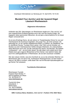 Informationen zur Sendung in einer PDF-Datei zum