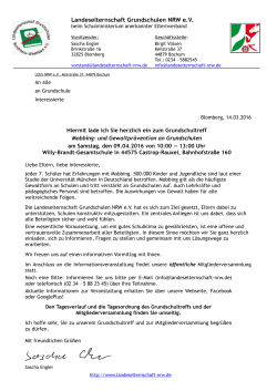 Einladung als PDF - Landeselternschaft der Grundschulen in NRW