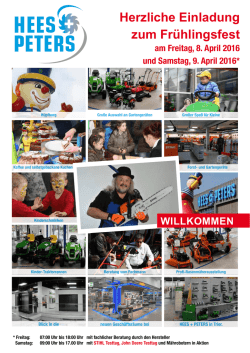 Herzliche Einladung zum Fr&uuml;hlingsfest