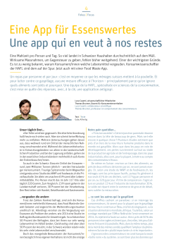 Eine App f&uuml;r Essenswertes Une app qui en veut &agrave; nos restes