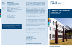 Faltblatt mit dem Programm des Collegium Alexandrinum im
