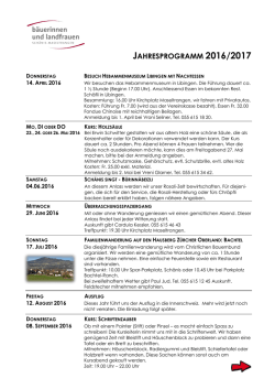 JAHRESPROGRAMM 2016/2017
