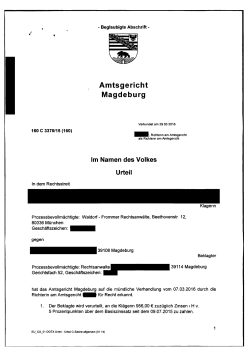 Amtsgericht Magdeburg - Waldorf Frommer News