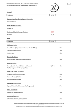 Information f&uuml;r Gastronomie