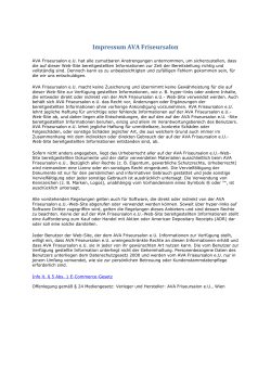 Impressum AVA Friseursalon