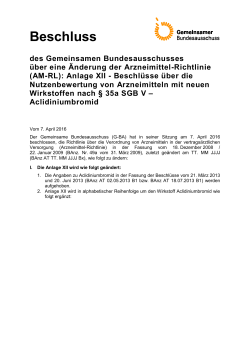Beschlusstext (123.5 kB, PDF) - Gemeinsamer Bundesausschuss