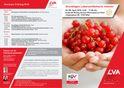 Grundalgen Lebensmittelrecht