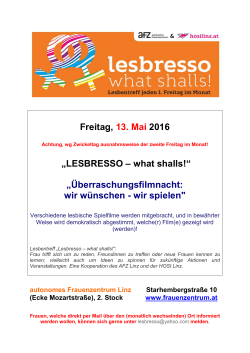 Lesbresso Mai 2016 - autonomes Frauenzentrum