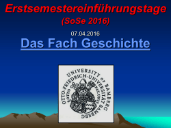 Einf&uuml;hrung EETs (Lehramt Geschichte)
