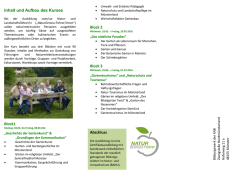 Inhalt und Aufbau des Kurses Block1 Block 2 Block 3 - KAB