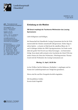 Einladung an die Medien