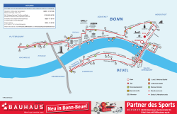 Karte der Marathonstrecke - Deutsche Post Marathon Bonn