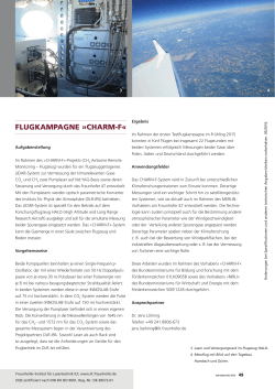 Flugkampagne »charm-f«, 2015 - Fraunhofer