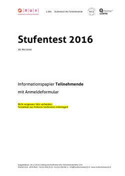Stufentest 2016 - Musikschule Worblental / Kiesental