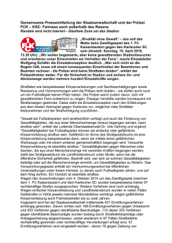 einer Pressemeldung der Polizei und der Staatsanwaltschaft